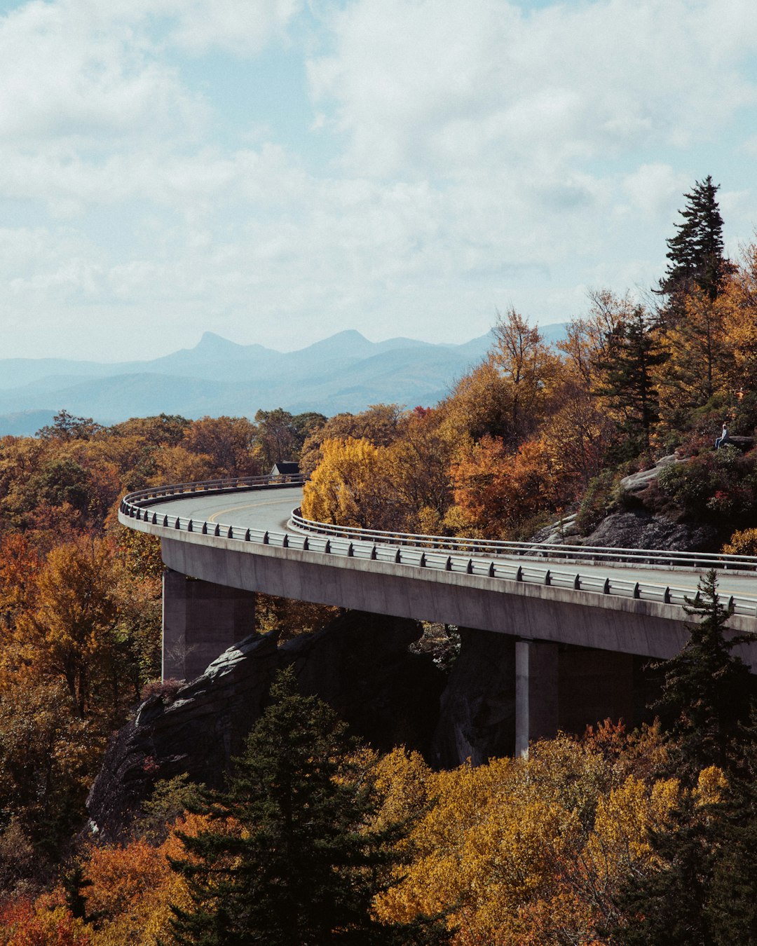 Blue Ridge Parkway mountain scenery in fall